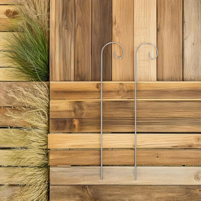 VICASKY 20 Pack Shepherd Hooks for Garden - 8" & 12" Dual Height Set (200mm & 300mm), Metal Plant Hanger Stakes for Outdoor Hanging Baskets, Bird Feeders, Solar Lights, Lanterns & Wedding Decor