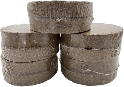 STRNG - Compressed Coco Coir Fiber Disc - 100mm Diameter - 2 Pack - Low EC Ideal for Organic Gardening Herbs, Grass, Flowers, Seedlings & Houseplants Soil Alternative