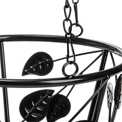 Goaste 2 Pack Metal Plant Hanger, Hanging Plant Holder with Ceiling Hook, Modern Plant Hanging Basket, Decorative Planter Flower Pots Shelf for Indoor Outdoor Use, Home Decor