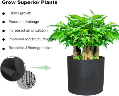 50 Gallon Grow Bags/Aeration Fabric Pots with Handles, Plant Grow Bag Aeration Fabric Pots with Handles Plant Container for Garden Planting
