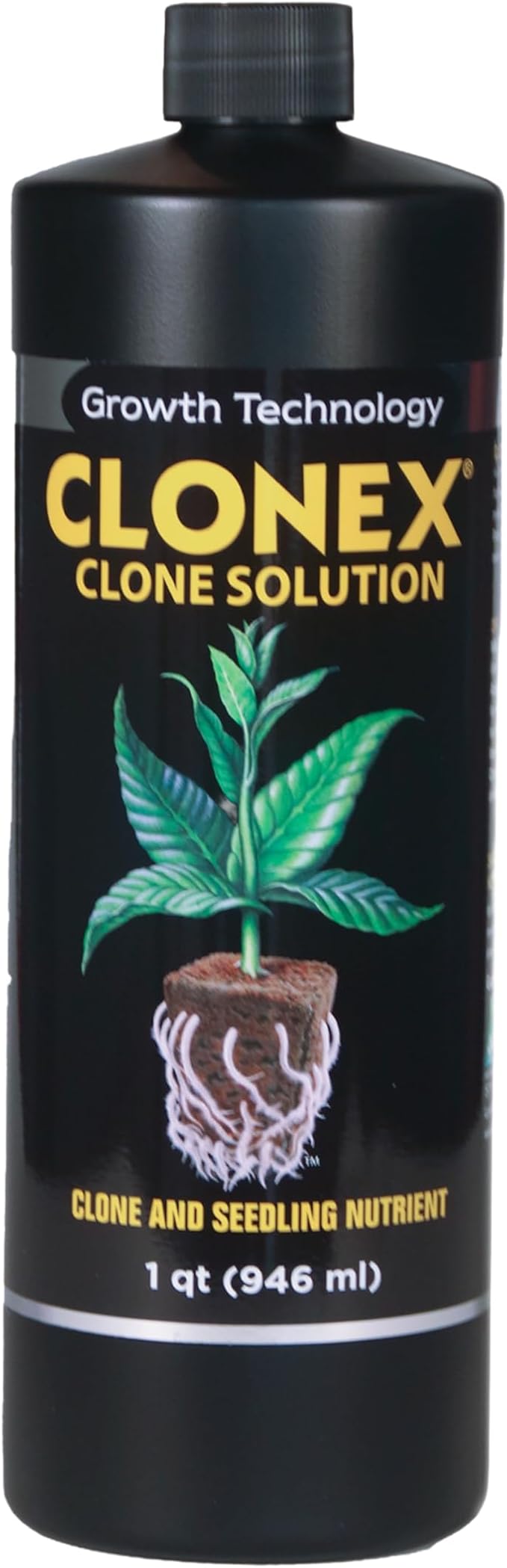 Clonex Clone Solution, Professional-Grade Nutrient Formula for Seedlings, Cuttings, and General Use. Feeds Young Plants, Helps Promote Growth & Rapid Root Development - 1 Quart