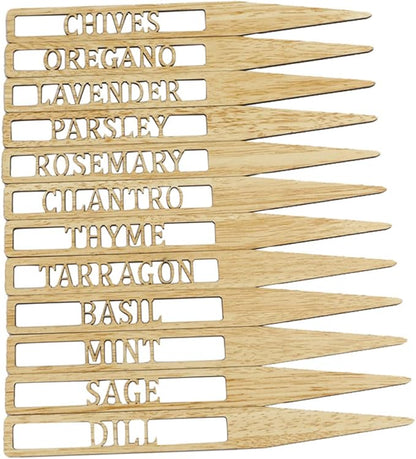 12Pcs Wooden Plant Labels Reusable Decorative Garden Tags for Potted Plants Gardening Labels for Garden Decorations Markers