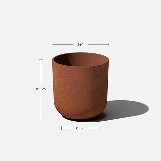 Veradek Patina Series Kona Planter - Round Planter for Outdoor Porch/Garden | Naturally Rusting Planter for All-Weather Use