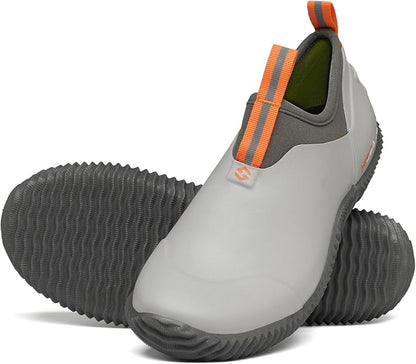 HISEA Waterproof Garden Shoes for Women Neoprene Slip-On Rubber Rain Footwear Short Ankle Booties