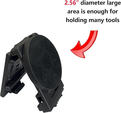Tool Holster Belt Clip,Heavy-Duty Magnetic Tool Holder,Anti-Slip Strong Magnetic Clips Tool Belt Accessories for Hammer Screwdrivers Adjustable Wrench Heavy Tools Hardware(2 Pack)