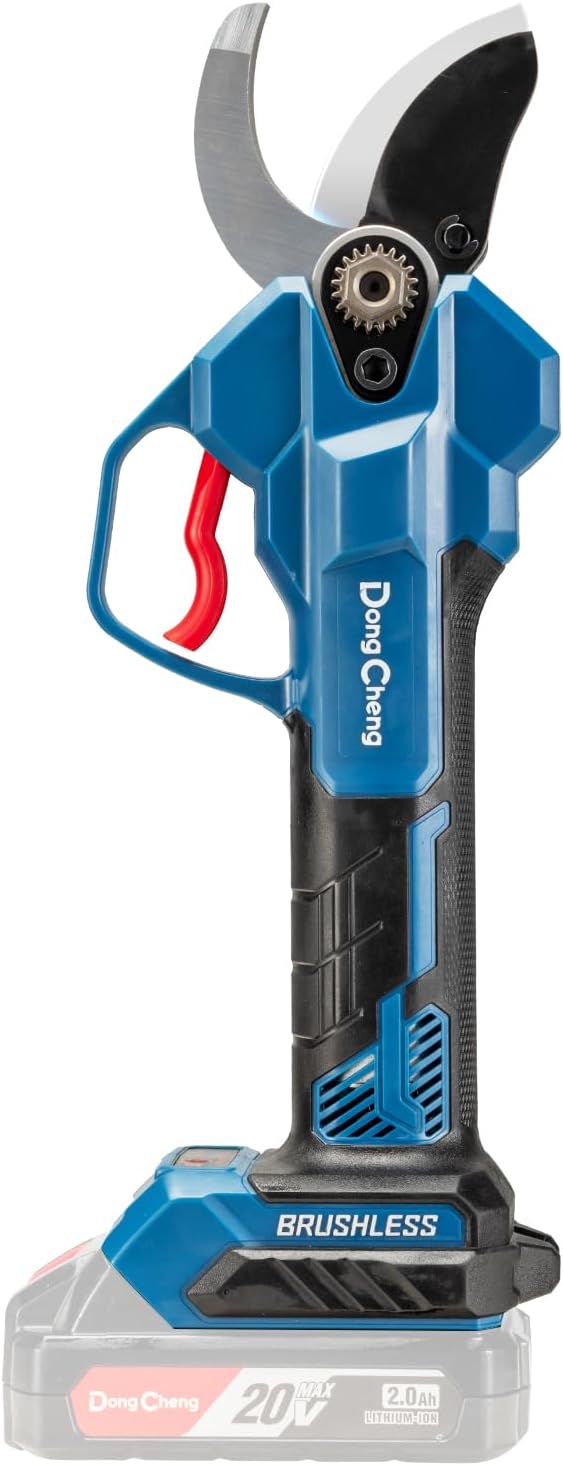Dong Cheng Professional Electric Pruning Shears, 4-Level Adjustment Electric Pruner, Garden Power Tool, Battery and Charger Not Included (Bare Tool)