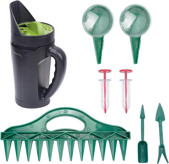 Grass Seed Spreader Hand Held Seed Planter Set,Fertilizer Dispenser for Garden Lawn Seed Salt Ice Melt Earth Food, Seed Shaker Planting Tool Mini Seed Spreader for Planting,Courtyard, Farm