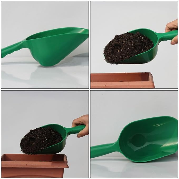 GANAZONO 3pcs Dirt Spoon Mini Pots Spatula Set Mini Plants Potting Soil Scoop Pet Food Shovel Garden Soil Scoop Plastic Garden Planting Balcony Plastic Large