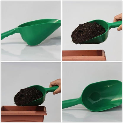 GANAZONO 3pcs Dirt Spoon Mini Pots Spatula Set Mini Plants Potting Soil Scoop Pet Food Shovel Garden Soil Scoop Plastic Garden Planting Balcony Plastic Large