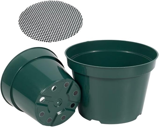DAPERCI inches Nursery Pot Plant Grow Sturdy Flower pots in Bulk Price 20P Green
