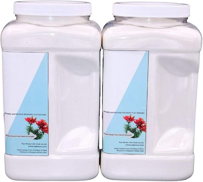 AABACO Water Storing Crystals - for Indoor & Outdoor Plants - Mix Crystals with Soil to Reduce The Amount of Watering Needed - Protect Against Heat - Watch Your Garden & Plant Grow (10LB)