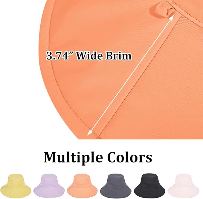 Peicees Wide Brim Sun Hats for Women Reversible Bucket Hat UV Sun Protection Hat UPF 50+ for Beach Travel Hiking Gardening
