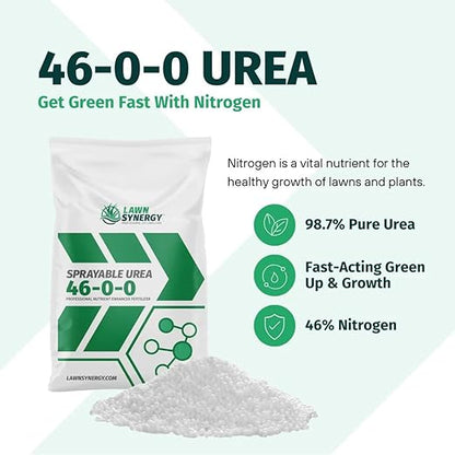 46-0-0 UREA (Sprayable) High Nitrogen Fertilizer - 46% Nitrogen (15 lbs.)