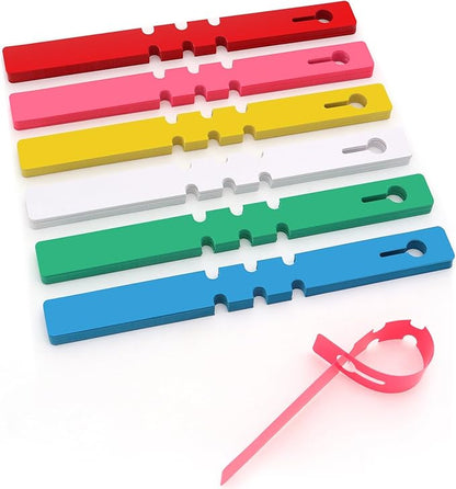 200 Pcs Plant Labels Tags, Plastic Plant Labels, Plastic Markers Tree Tags for Outdoor, Waterproof Warp Around Hanging Name Tags for Nursery Garden (6 Colors)