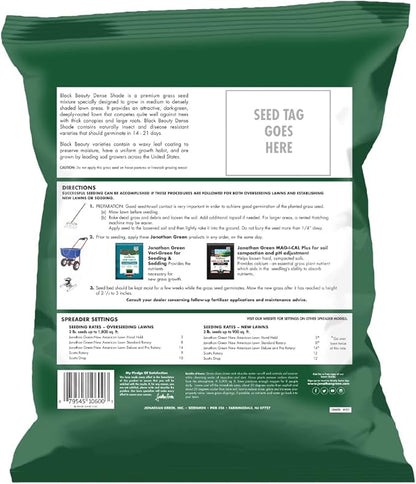 Jonathan Green (10600) Black Beauty Dense Shade Grass Seed - Cool Season Lawn Seed (3 lb)