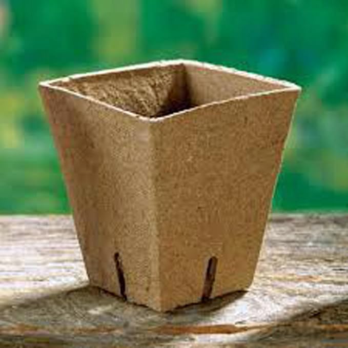 Jiffy Pot, Single Square, 3.0" X 3.0", 50 Pack, POTS, 50 Cells, Biodegradable