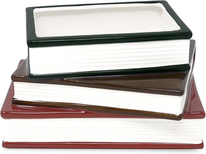 Steel Mill & Co Original Small Book-Shaped Decorative Planter, Ceramic Planter for Cute Home Decor, Unique Bookshelf Planter for Book Lovers (Oliver Twist/Sherlock Holmes/The Canterbury Tales)
