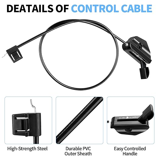 49447 Lawn Spreader Control Cable Assembly, Fertilizer Spreader Control Cable Compatible with Agri-Fab, MTD, Craftsman 45-0315 45-0460 45-0388, Spreaders Parts Fit for Agri-Fab 47999 Control Cable