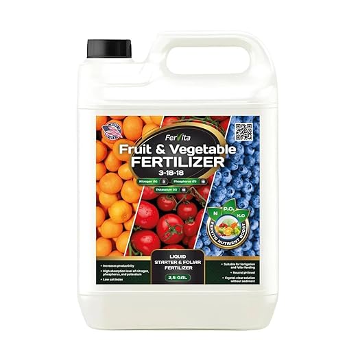 Liquid 3-18-18 Fertilizer for Vegetables, Fruits and Flowers - All Purpose Plant Food Outdoor & Indoor Plant Food - Balanced NPK Flower Food Bloom Booster with Nitrogen Potassium Phosphorus (2.5gal)