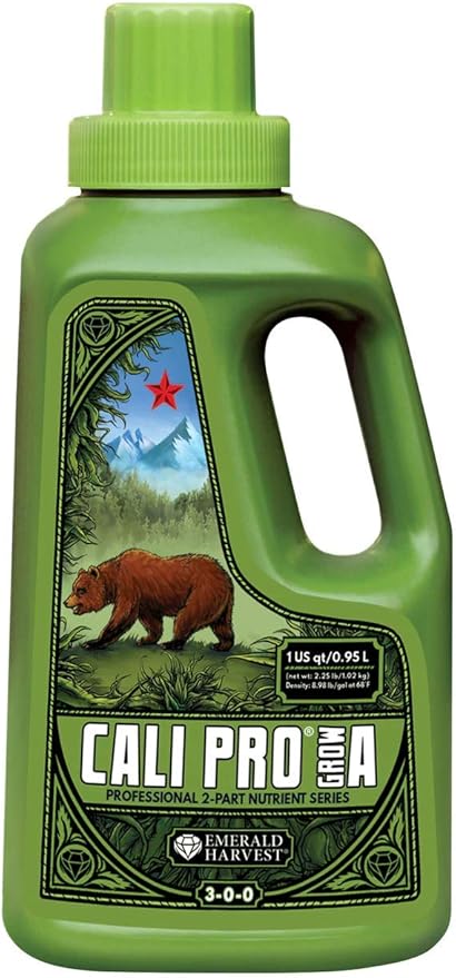 Emerald Harvest 723894 Cali Pro Grow A Quart/0.95 Liter (12/Cs) fertilizers, 0.95 L, Natural