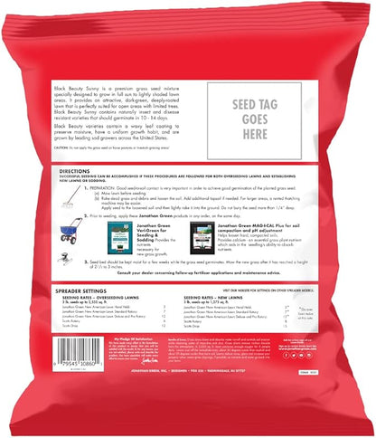 Jonathan Green (10860) Black Beauty Sunny Grass Seed - Cool Season Lawn Seed (3 lb)