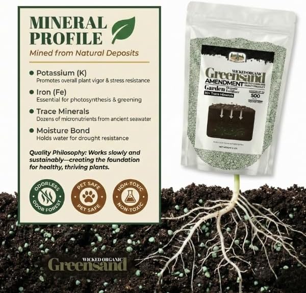 Old Cobblers Farm Greensand Fertilizer Soil - Lawns, Gardens, Trees, Shrubs, Container Plants - Organic, Sustainable Soil Improvement (5 lbs | 10 lbs | 15 lbs | 20 lbs) (5 lbs)