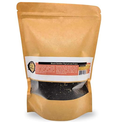 SCOTTY'S BUGS BSFL Insect Frass Organic Fertilizer, All-Purpose Plant Food for Houseplants, Gardens, Indoor Plants, Lawns, Vegetables, NPK 3-1-2, 8oz Pack