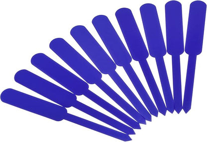 PATIKIL Plant Labels, 100Pcs PP Rectangle Marker Tags for Outdoor Indoor Garden, Blue