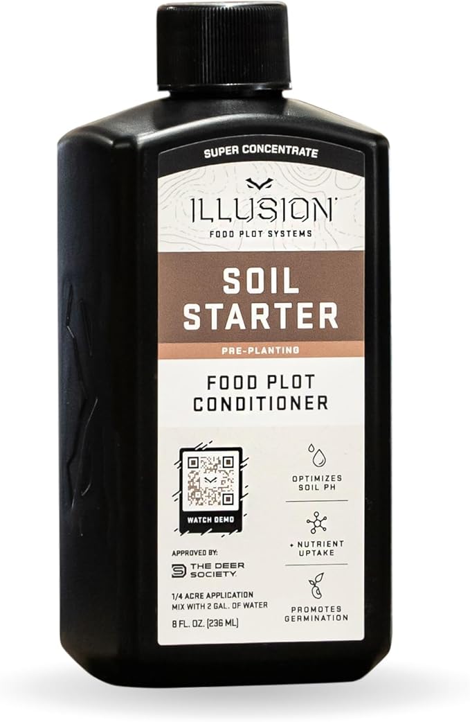 All-in-One Food Plot Seed + Fertilizer - 1/4 Acre Coverage (Soil Starter Formula)