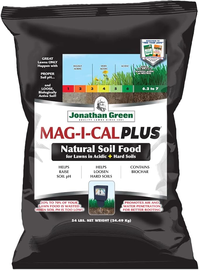 Jonathan Green (11355) Mag-I-Cal Plus Soil Food for Lawns in Acidic & Hard Soils - Soil Amendment for Grass (15,000 Sq. Ft.)