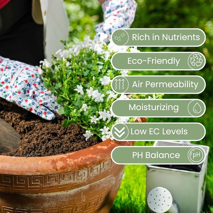 Premium Coco Coir Bricks - 6 Pack | Compressed Coconut Husk Fiber | Potting, Seed Starting, Hydroponics, Soil Amendment | Ideal for Indoor & Outdoor Planting