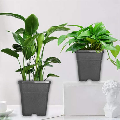 Square Nursery Pots Plant Pots Grow Pots Nursery Container for Planting Soil Plants 0.63 Gallon 10Pcs