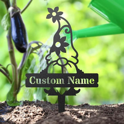 RealSteel Custom Gnome Plant Markers – Large Metal Garden Stakes for Herbs, Fruits & Vegetables | Weatherproof Seed & Plant Labels for Outdoor Gardens, Greenhouse & Farmhouse Décor | Type 3