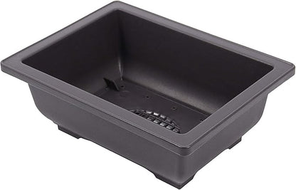 15 PCS 6.5 Inch Bonsai Training Pots with Trays, Rectangular Plastic Growing Pots, Flower Succulent Pots Container for Garden, Yard, Office, Porch, Balcony, Home Decoration