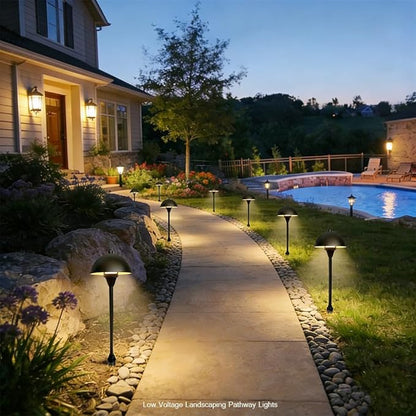 Arrownine Low Voltage Pathway Lights,Replaceable Path Lights G4 LED Outdoor Landscape Lighting Driveway Walkway Garden Yard Light Oil Rubbed Bronze Warm White Pack of 2