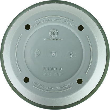 The HC Companies Mojave Garden Bowl Planter for Flowers - Shallow Planter with Drainage - Round Succulent Planter Pot for Indoors and Outdoors (12" Sage Green, Pack of 2)