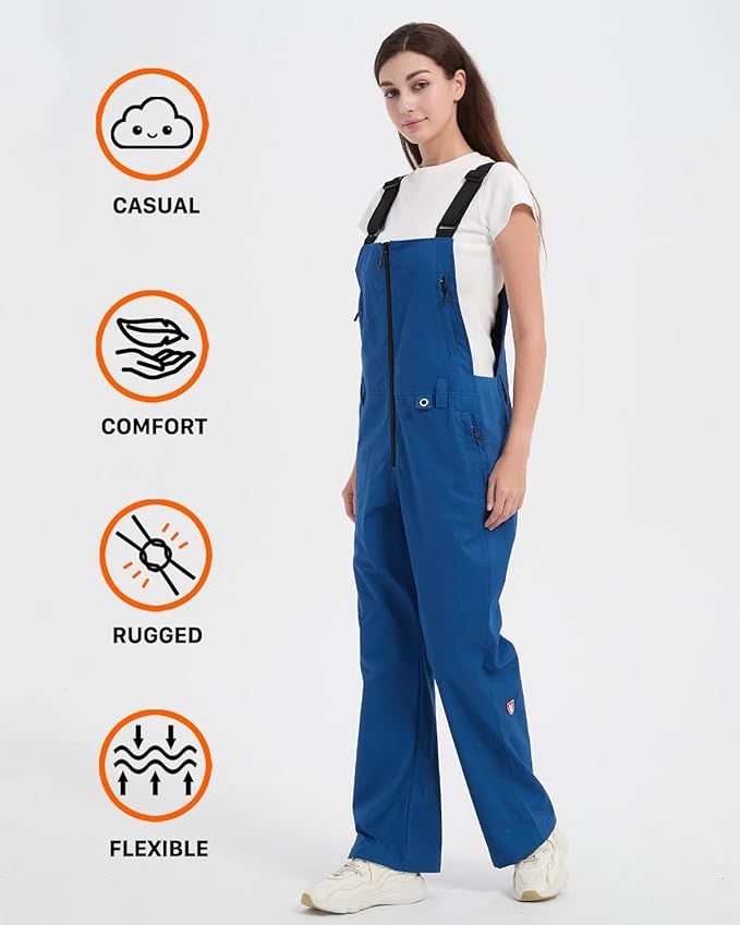 Women's Comfort Fit Tough Flex Canvas Work Bib Overalls