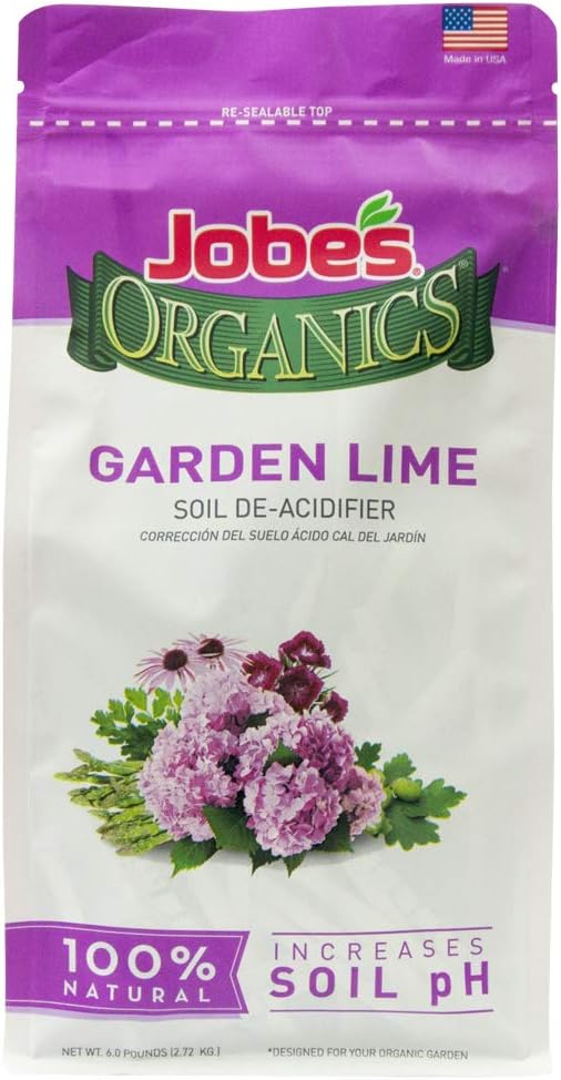 Jobe's Garden Lime Soil Additive De-Acidifier (6 lb) and Burpee Bone Meal Fertilizer (3 lb) Bundle for Soil Health Improvement