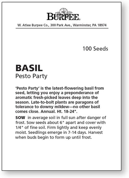 Burpee 55370A Pesto Party Basil Seeds
