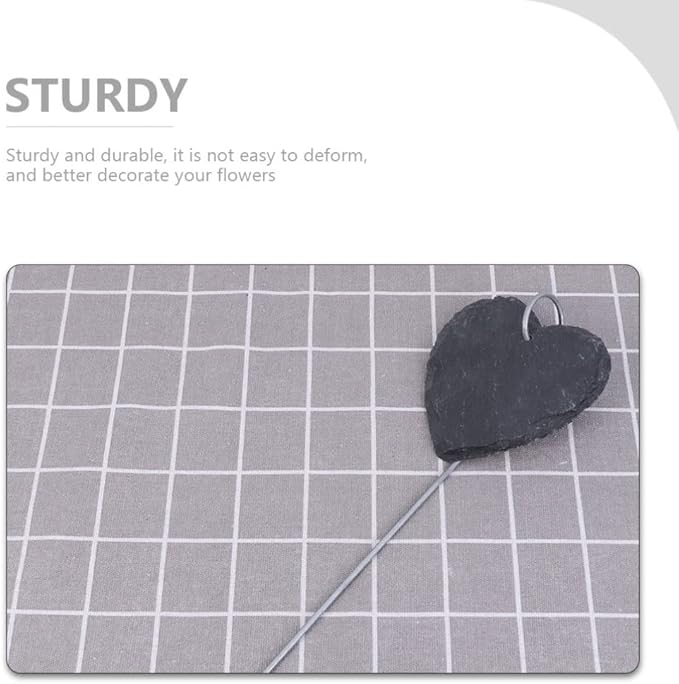 GANAZONO Plant Labels for Outdoor Garden Slate Garden Signs Heart Shaped Reusable Garden Chalkboard Labels Plant Markers Nursery Garden Labels 3 Pcs 10cm