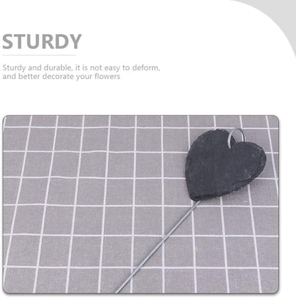 GANAZONO Plant Labels for Outdoor Garden Slate Garden Signs Heart Shaped Reusable Garden Chalkboard Labels Plant Markers Nursery Garden Labels 3 Pcs 10cm