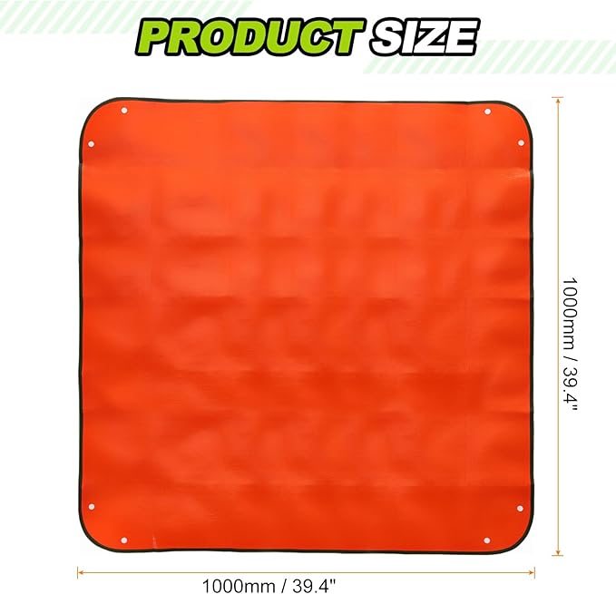 HARFINGTON 3pcs Repotting Mat 39.4" x 39.4" PE Cloth Waterproof Plant Repotting Mat Foldable Portable Gardening Potting Tray with Plastic Buckle for Indoor Plant Change Soil Watering, Yellow