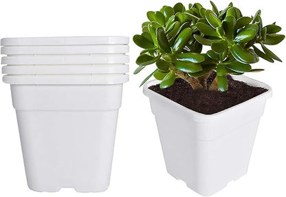 10 Gallon Square Nursery Pots Plant Pots Grow Pots Nursery Container for Planting Soil Plants 5Pcs