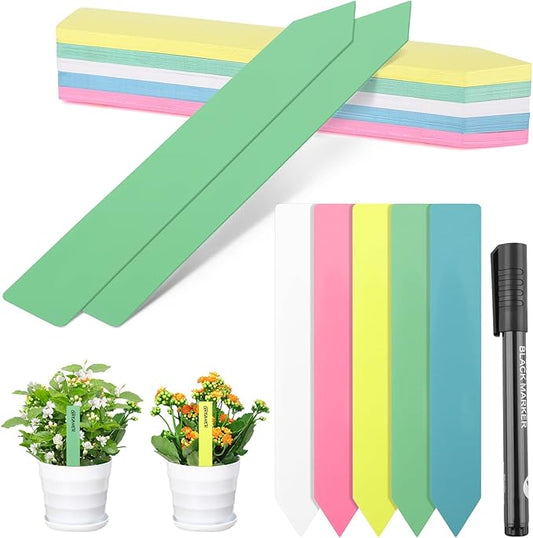 Greaner 50PCS Plant Labels, Colorful Garden Plant Markers, plants Markers for Outdoor Garden Waterproof, Herb Garden Markers for Indoor Outdoor plants for Plants, Seeds, Fruit Trees and Flowers-8 Inch