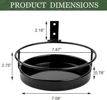 ARTORA Wall Mounted Plant Holder, 2 Pack Metal Flower Pot Wall Hanging Shelf Black Indoor Outdoor Decorative Floating Shelves Planter Hanger Racks for Bedroom Living Room Porch Balcony Decor