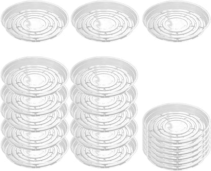 TRUEDAYS 10 Inch 5 Pack Clear Plant Saucers Flower Pot Tray Excellent for Indoor & Outdoor Plants