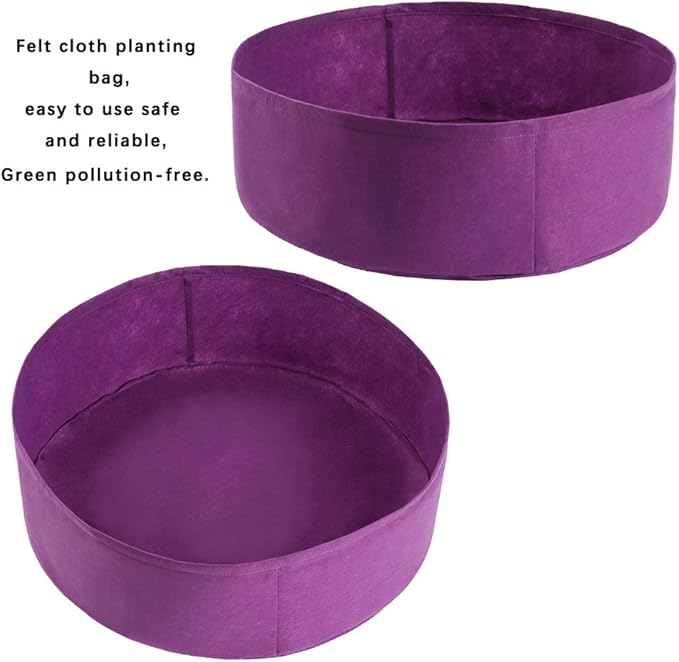 Firlar 2 Pack Fabric Raised Garden Bed, 15 Gallon Planting Bed Round Raised Planter Grow Bag Garden Bed Bag Planter Container for Plants, Herb, Flowers and Vegetables