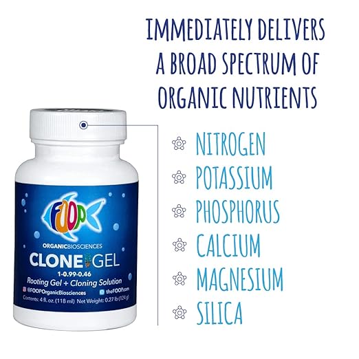 FOOP Clone Gel - Two Products in One: Rooting Gel + Cloning Solution - Get Big Fat White Fuzzy Roots Faster and Make Cloning Simple | Works Great in All Cloning Media (4oz)