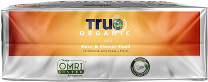 True Organic Rose & Flower Food – Organic Fertilizer for Stunning Blooms – 12lb Bag Covers 210 Sq. Ft.