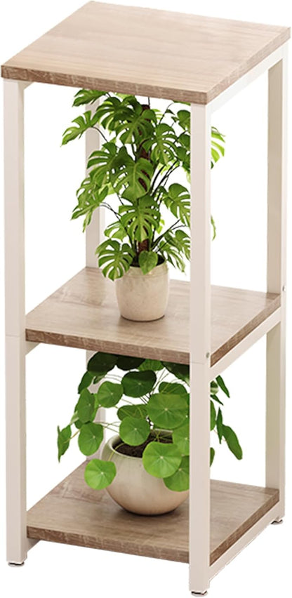 Plant Stand Indoor Corner Tall 3 Tier Metal Modern Flower Storage Plant Shelf Holder for Living Room Balcony Garden,White (3 Tier-White)